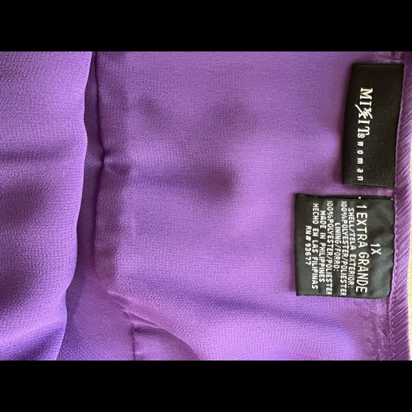 Mix It purple top with sequins boho sz 1x plus size EC - Picture 14 of 14